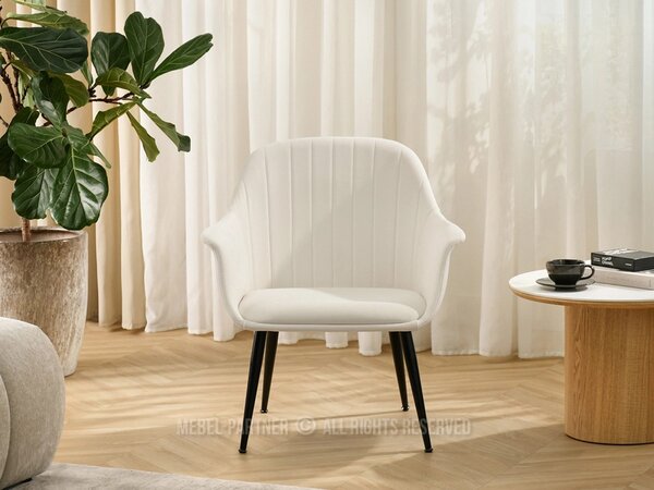 Fotoliu de design Osmogos (crem + negru). Promo -18%. 1136251