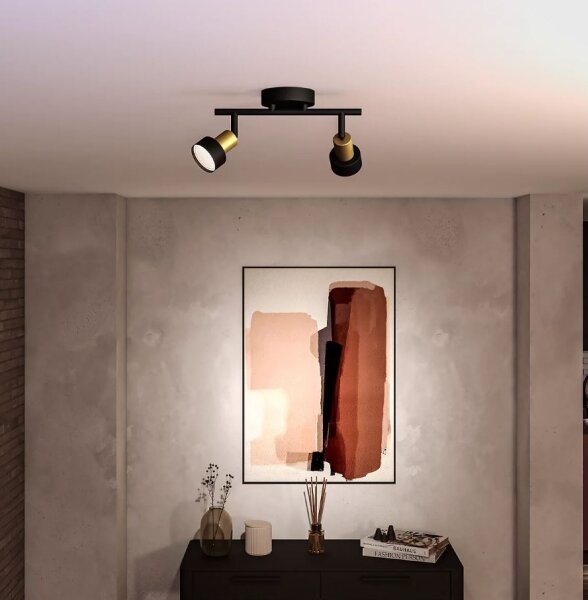 Spot Philips CONDUIT 2xGU10/5W/230V negru/alamă