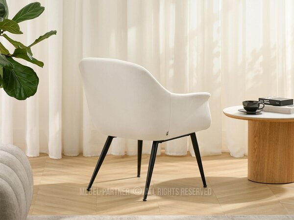 Fotoliu de design Osmogos (crem + negru). Promo -18%. 1136251