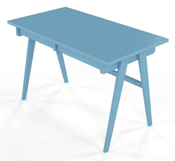 Birou lemn masiv Baraga Roz Albastru Verde Rosu, 120 × 65 × 75 cm - Albastru Inchis
