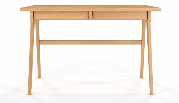 Birou lemn masiv Baraga Personalizabil, 120 × 65 × 75 cm - Alb