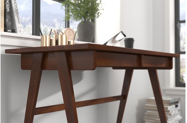 Birou lemn masiv Baraga Personalizabil, 120 × 65 × 75 cm - Alb