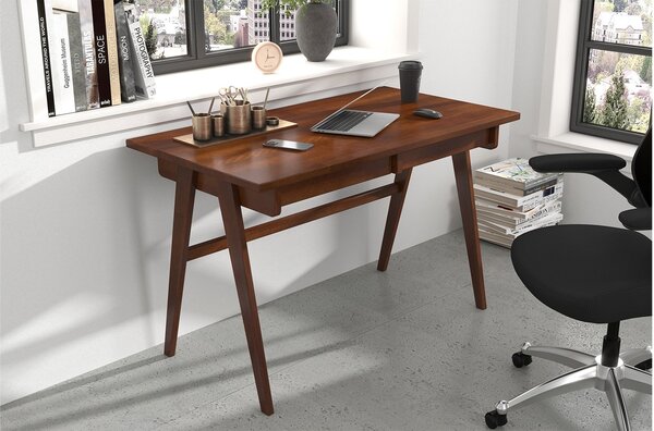 Birou lemn masiv Baraga Personalizabil, 120 × 65 × 75 cm - Alb