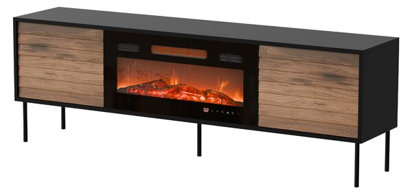 Comodă TV Flosoru 108Negru, Nuc, 18x6x4cm