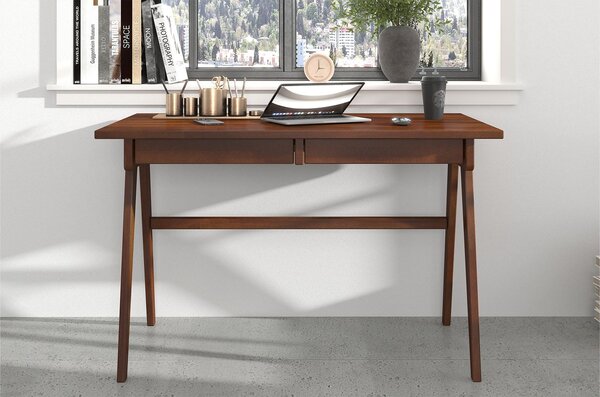 Birou lemn masiv Baraga Personalizabil, 120 × 65 × 75 cm - Alb