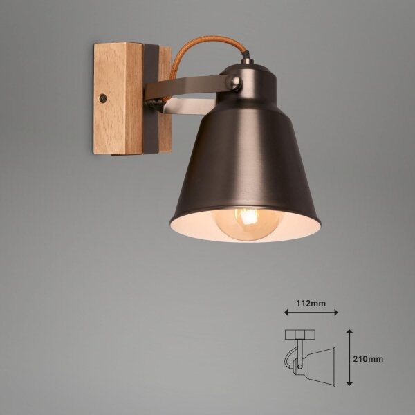 Spot de perete Briloner 2406-014 RETRO 1xE27/40W/230V bronz