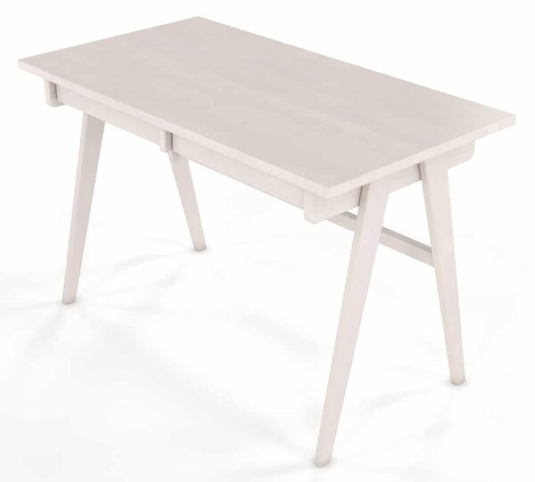 Birou lemn masiv Baraga Personalizabil, 120 × 65 × 75 cm - Alb