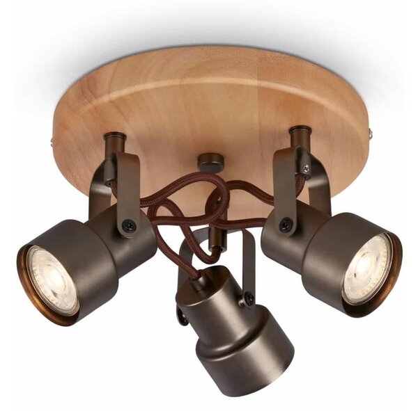 Spot LED Briloner 2872-035 SPOTLIGHT 3xGU10/5W/230V maro
