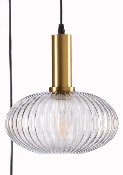 Lustră pe cablu ONLI DOROTY 1xE27/22W/230V albastru/auriu