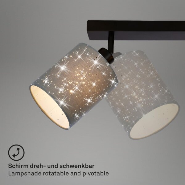 Spot Briloner 2078-034 SPOTLIGHT 3xE27/25W/230V gri/negru
