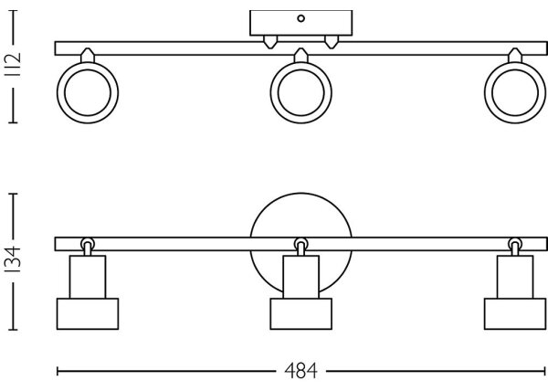 Spot Philips CONDUIT 3xGU10/5W/230V negru/alamă