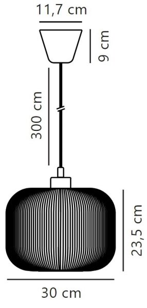 Lustră pe cablu Nordlux MILFORD 1xE27/40W/230V d. 30 cm