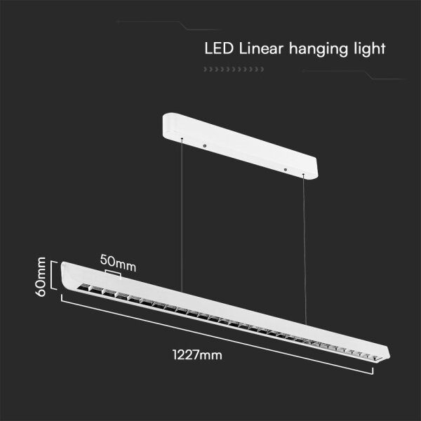 Lustr LED pe cablu 36W 230V, alb, 3000/4000/6400K
