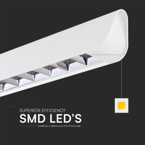 Lustr LED pe cablu 36W 230V, alb, 3000/4000/6400K