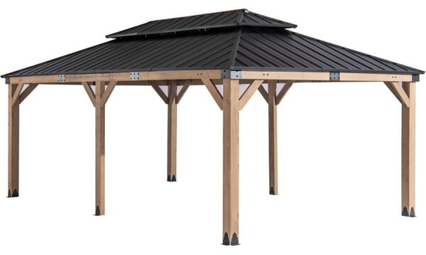 Șopron de grădină din lemn Orlando 3,6 x 6 m CoverTech
