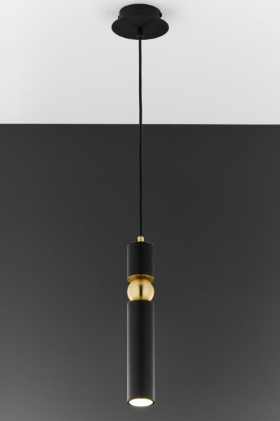 Lustră pe cablu Jupiter 2003 ALAS 1xGU10/10W/230V negru/auriu