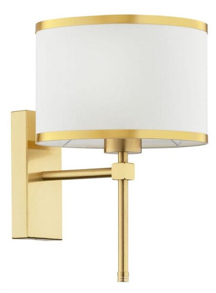 Lampă de perete ABBANO 1xE27/15W/230V alamă/albă Argon 8033