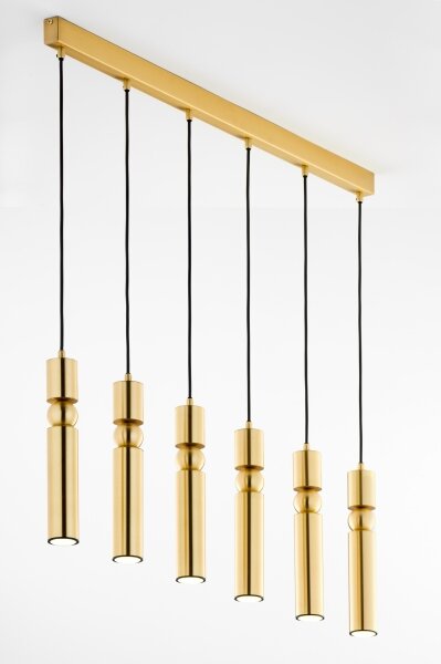 Lustră pe cablu Jupiter 2011 ALAS 6xGU10/10W/230V auriu