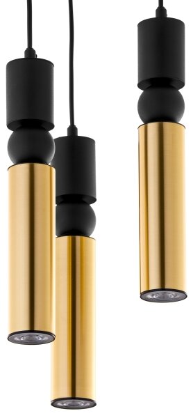 Lustră pe cablu Jupiter 2016 ALAS 3xGU10/10W/230V auriu/negru