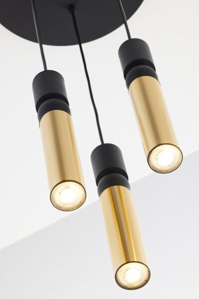 Lustră pe cablu Jupiter 2016 ALAS 3xGU10/10W/230V auriu/negru