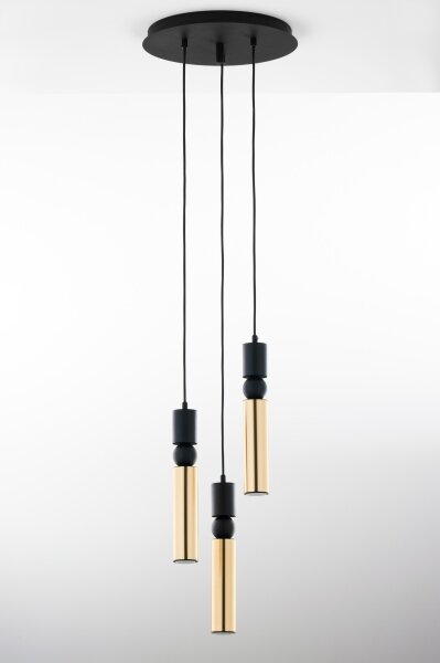 Lustră pe cablu Jupiter 2016 ALAS 3xGU10/10W/230V auriu/negru