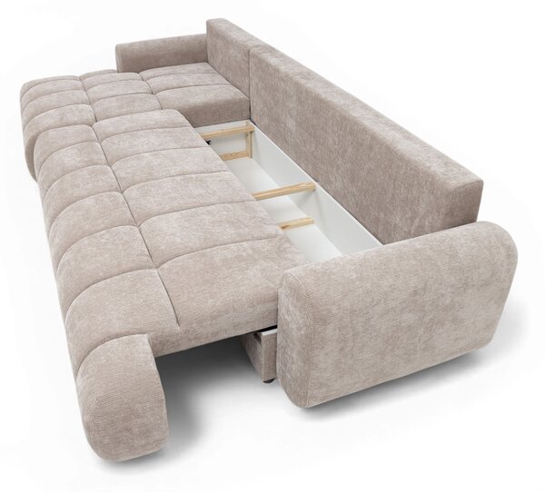 Colțar extensibil pentru dormit Lutario Maxi stânga - szenil bej Vibe 08