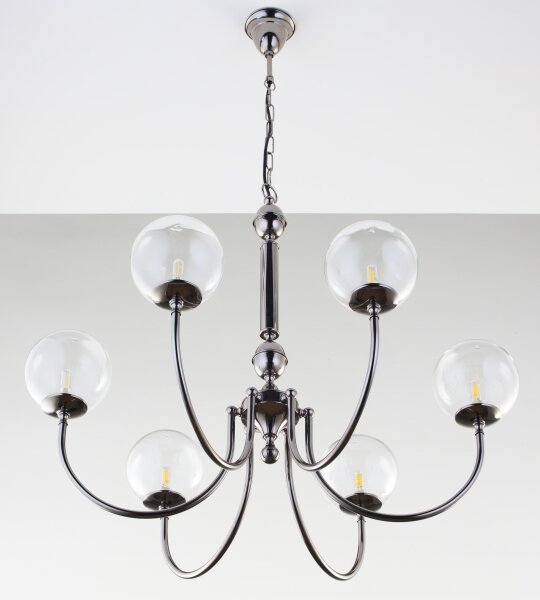Lustră pe lanț Jupiter 2022 BRILLANTE 6xG9/10W/230V crom lucios