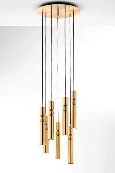 Lustră pe cablu Jupiter 2021 ALAS 7xGU10/10W/230V auriu