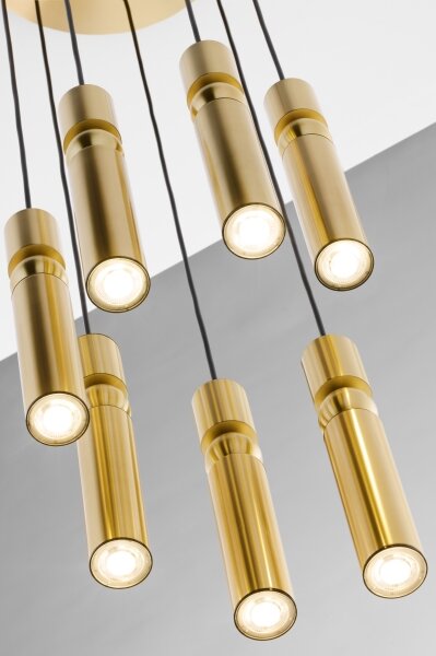 Lustră pe cablu Jupiter 2021 ALAS 7xGU10/10W/230V auriu