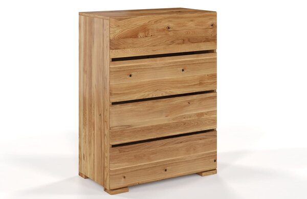 Comodă lemn masiv TerraCraft Stejar 3 Sertare, 80 × 45 × 108 cm - Stejar auriu