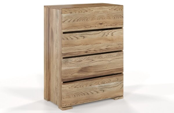Comodă lemn masiv TerraCraft Stejar 3 Sertare, 80 × 45 × 108 cm - Stejar auriu