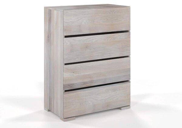 Comodă lemn masiv TerraCraft Stejar 3 Sertare, 80 × 45 × 108 cm - Stejar auriu