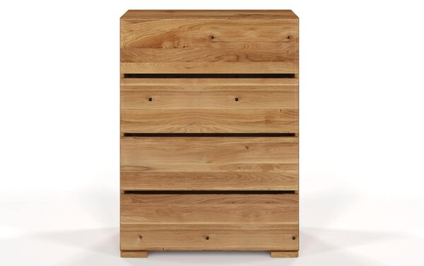 Comodă lemn masiv TerraCraft Stejar 3 Sertare, 80 × 45 × 108 cm - Stejar auriu