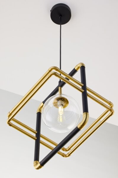 Lustră pe cablu Jupiter 2028 FIORI 1xG9/10W/230V negru/auriu/transparent