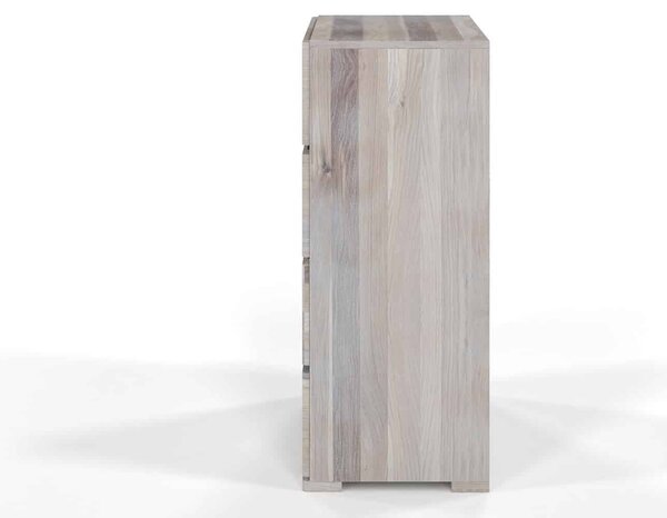 Comodă lemn masiv TerraCraft Stejar 3 Sertare, 80 × 45 × 108 cm - Stejar auriu