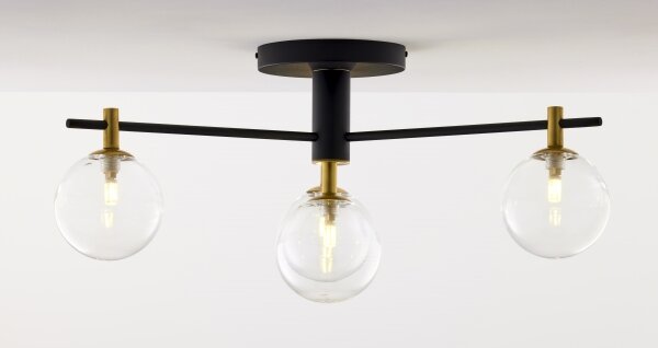 Lustră aplicată Jupiter 2034 FIGARO 4xG9/10W/230V negru/auriu/bej/transparent