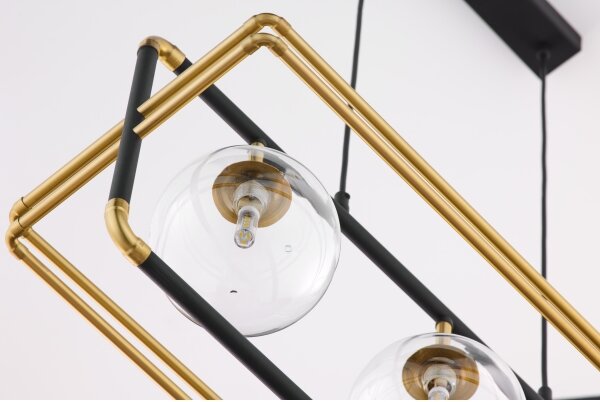 Lustră pe cablu Jupiter 2030 FIORI 3xG9/10W/230V negru/auriu/transparent