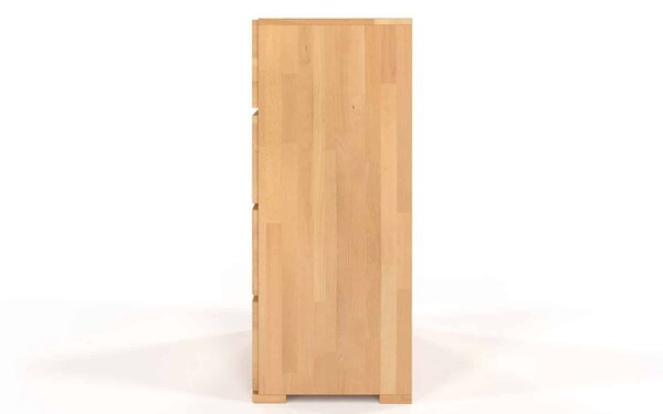 Comodă lemn masiv TerraCraft Fag 4 Sertare, 80 × 45 × 108 cm - Natural