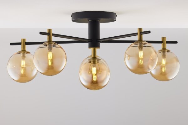 Lustră aplicată Jupiter 2033 FIGARO 6xG9/10W/230V negru/auriu/bej