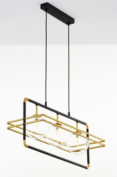 Lustră pe cablu Jupiter 2030 FIORI 3xG9/10W/230V negru/auriu/transparent