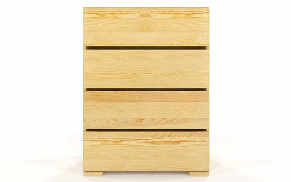 Comodă lemn masiv TerraCraft Pin 4 Sertare, 80 × 45 × 108 cm - Natural