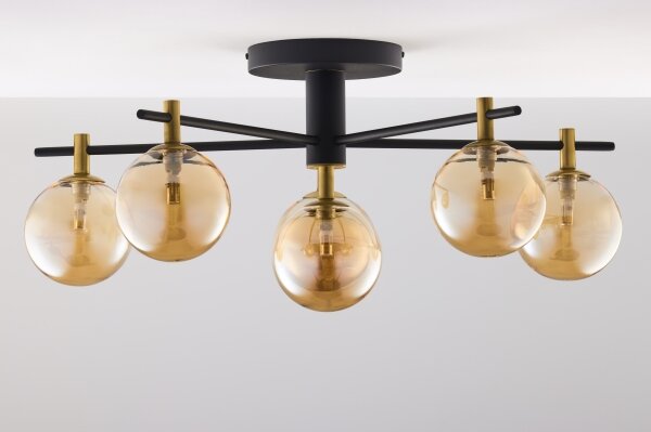 Lustră aplicată Jupiter 2033 FIGARO 6xG9/10W/230V negru/auriu/bej