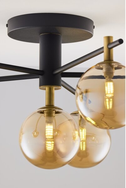 Lustră aplicată Jupiter 2033 FIGARO 6xG9/10W/230V negru/auriu/bej