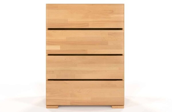 Comodă lemn masiv TerraCraft Fag 4 Sertare, 80 × 45 × 108 cm - Natural