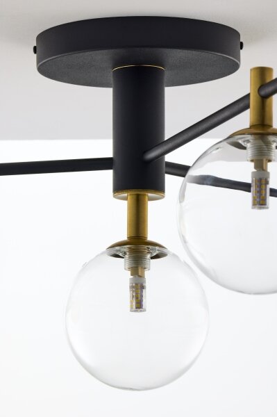 Lustră aplicată Jupiter 2034 FIGARO 4xG9/10W/230V negru/auriu/bej/transparent