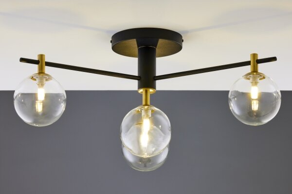 Lustră aplicată Jupiter 2034 FIGARO 4xG9/10W/230V negru/auriu/bej/transparent