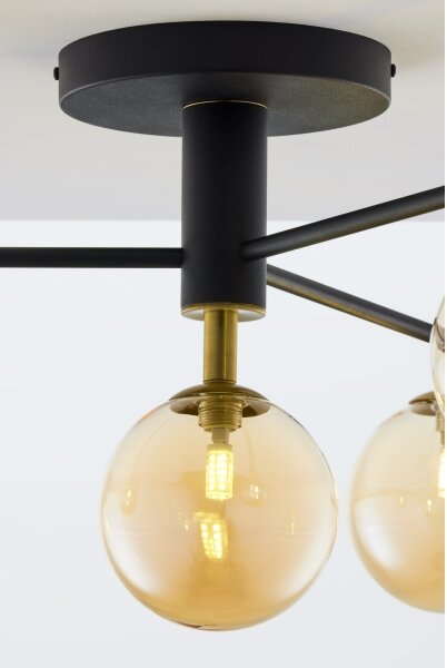 Lustră aplicată Jupiter 2031 FIGARO 4xG9/10W/230V negru/auriu/bej