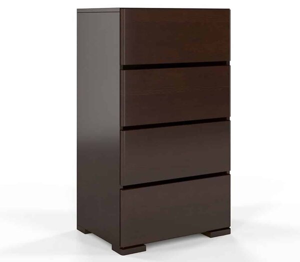 Comodă lemn masiv TerraCraft Pin 4 Sertare, 60 × 45 × 108 cm - Natural