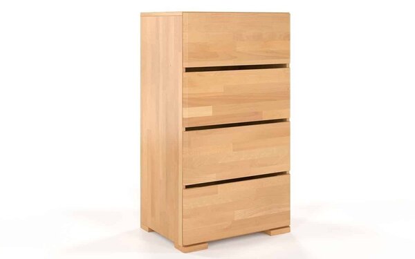 Comodă lemn masiv TerraCraft Fag 4 Sertare, 60 × 45 × 108 cm - Natural