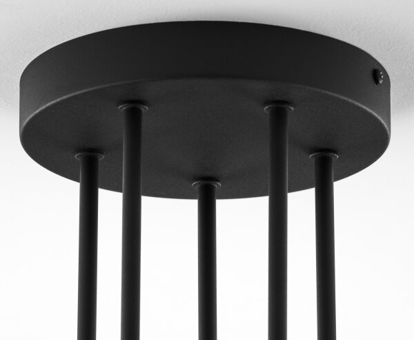 Lustră pe tijă Jupiter 2038 BURANO 5xG9/10W/230V negru/auriu/bej